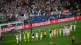 Jubel in Deutschland: Das DFB-Team steht im EM-Viertelfinale © Getty Images